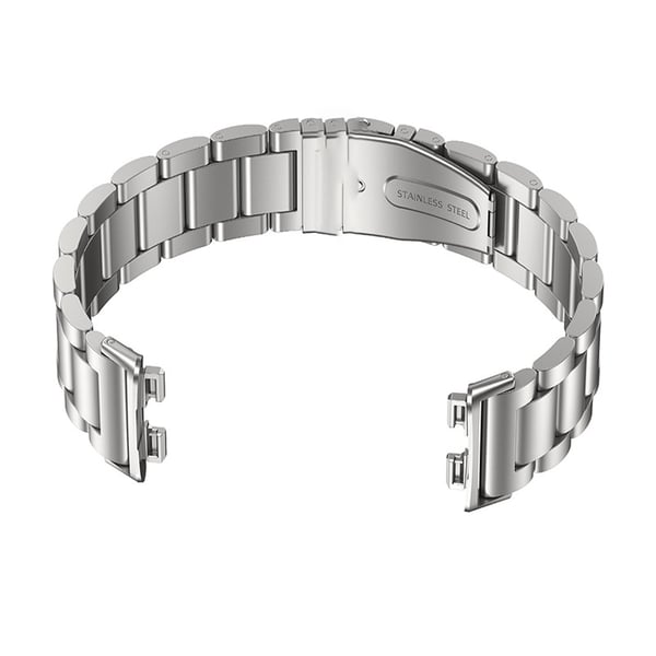 Metallarmbånd for Kompatibel med Huawei Band 10 - Stilfullt erstatningsarmbånd i rustfritt stål Silver
