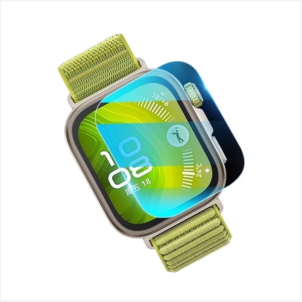 2-pakning Kompatibel med Huawei Watch Fit 3 skjermbeskytter i herdet glass - Klar beskyttelse mot riper og støt