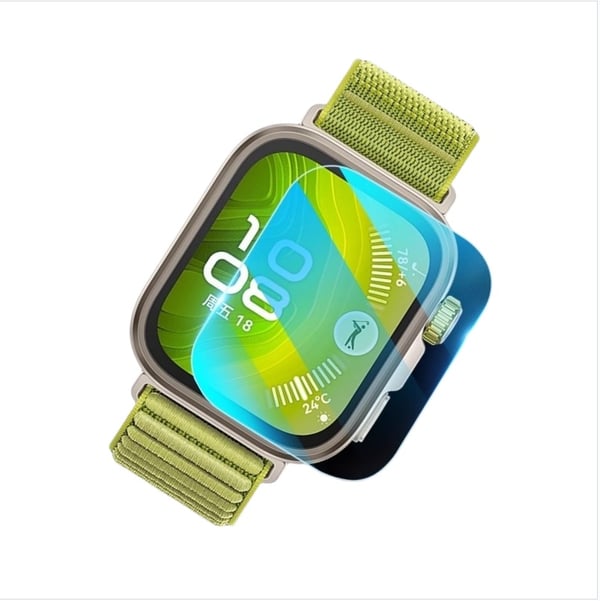 2-pakning Kompatibel med Huawei Watch Fit 3 skjermbeskytter i herdet glass - Klar beskyttelse mot riper og støt