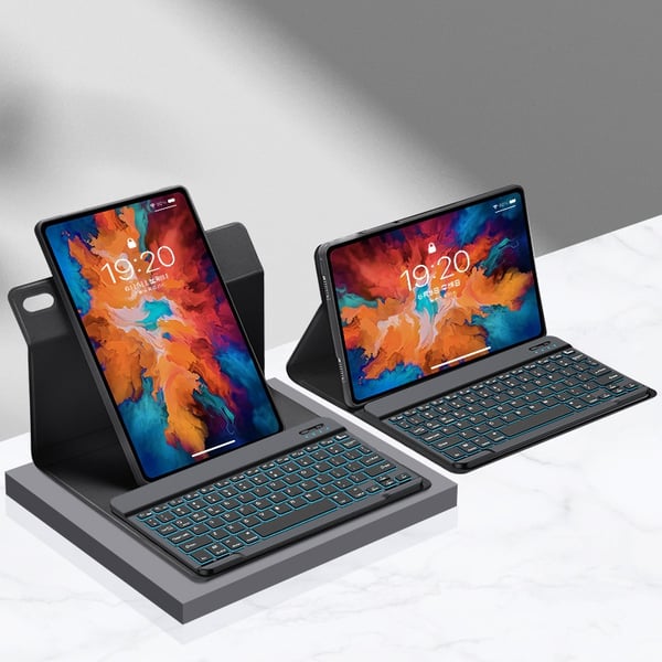 Redmi Pad SE 11 tuuman pyörivä tablettinäppäimistökotelo - Musta taustavalaistu Bluetooth-näppäimistö
