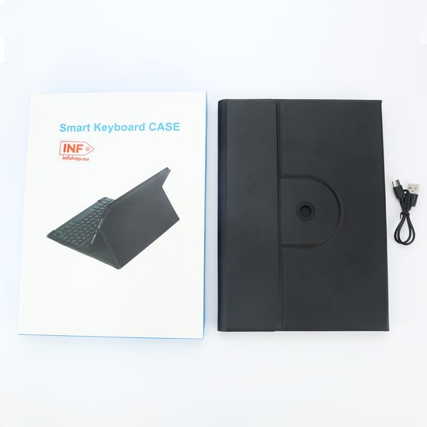 Redmi Pad SE 11 tuuman pyörivä tablettinäppäimistökotelo - Musta taustavalaistu Bluetooth-näppäimistö