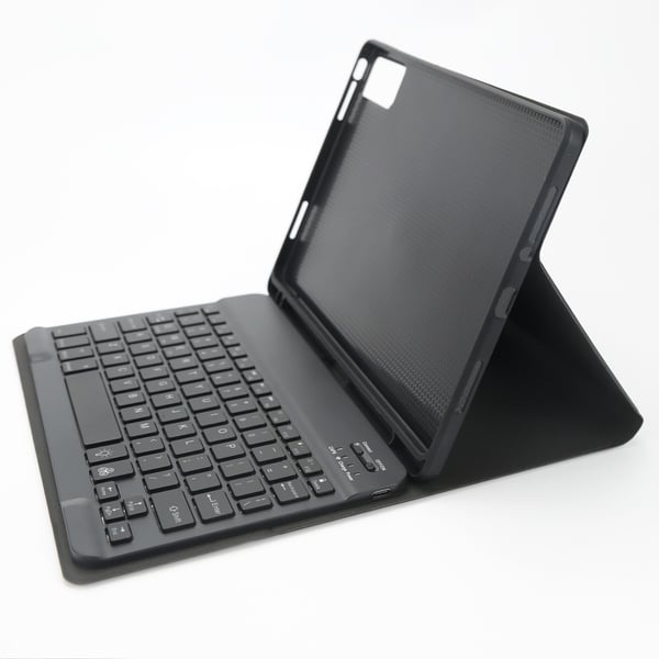 Redmi Pad SE 11 tuuman pyörivä tablettinäppäimistökotelo - Musta taustavalaistu Bluetooth-näppäimistö