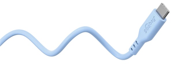 USB-C™-silikonkabel, 1,5 m, blå