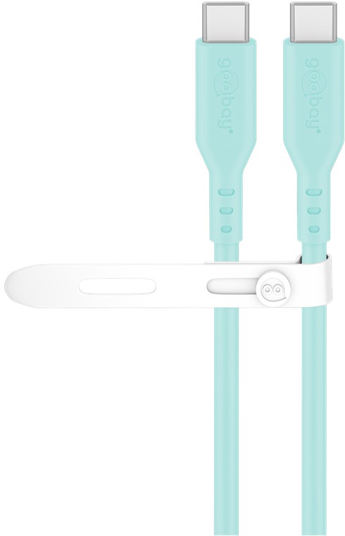 USB-C™-silikonekabel, 1,5 m, turkis