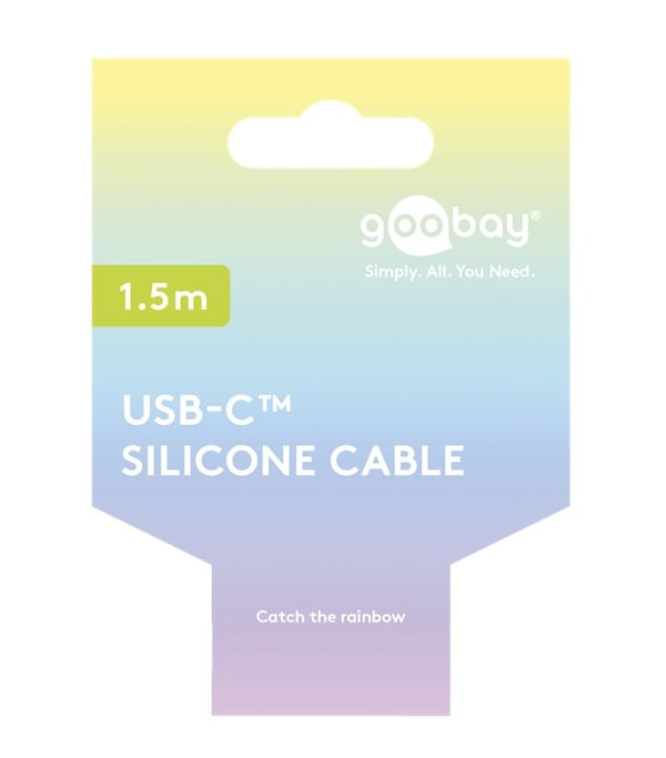 USB-C™-silikonekabel, 1,5 m, lila