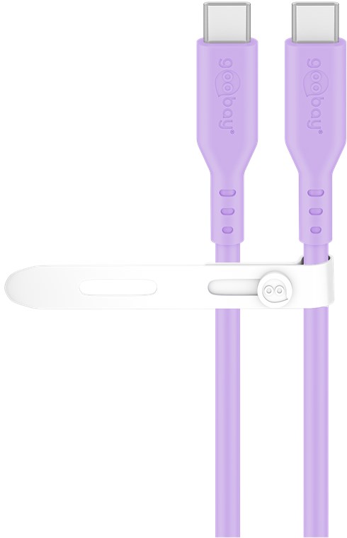USB-C™-silikonekabel, 1,5 m, lila