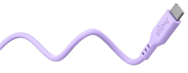 USB-C™-silikonekabel, 1,5 m, lila