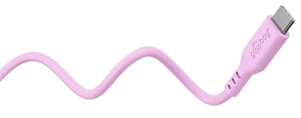 USB-C™-silikonikaapeli, 1,5 m, Vaaleanpunainen