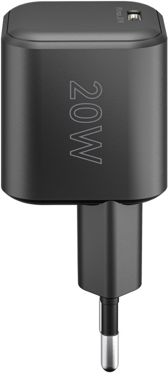 USB-C™ PD GaN hurtigoplader Nano (20 W) sort