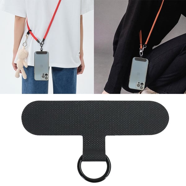 Universell telefon lanyard patch med ladeportbeskyttelse - 2 stk