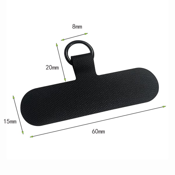 Universell telefon lanyard patch med ladeportbeskyttelse - 2 stk
