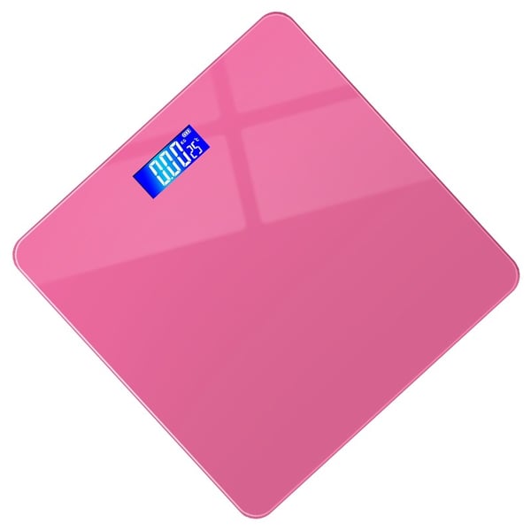 Tyylikäs digitaalinen henkilövaaka LCD-näytöllä, tarkka mittaus ja moderni muotoilu kotiin Pink
