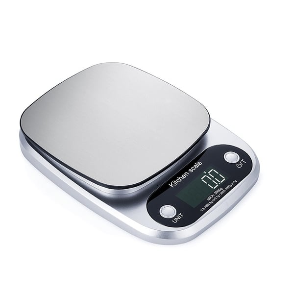 Digital køkkenvægt 10 kg/1 g - Præcis måling med LCD-display og rustfri stålplatform