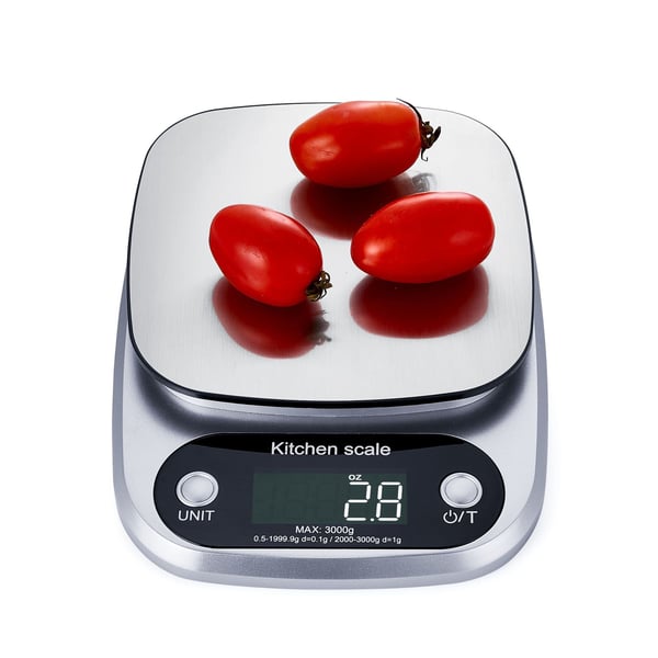 Digital køkkenvægt 10 kg/1 g - Præcis måling med LCD-display og rustfri stålplatform