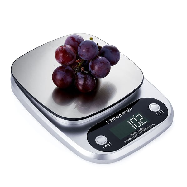 Digital køkkenvægt 10 kg/1 g - Præcis måling med LCD-display og rustfri stålplatform