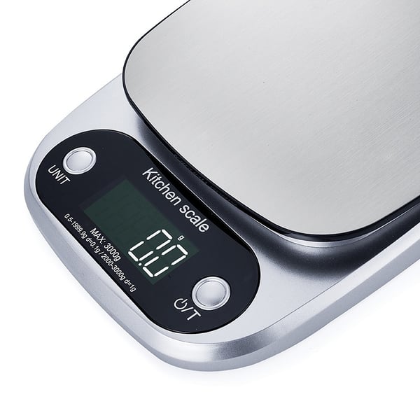 Digital køkkenvægt 10 kg/1 g - Præcis måling med LCD-display og rustfri stålplatform