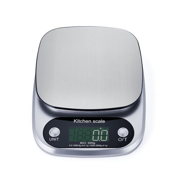 Digital køkkenvægt 10 kg/1 g - Præcis måling med LCD-display og rustfri stålplatform