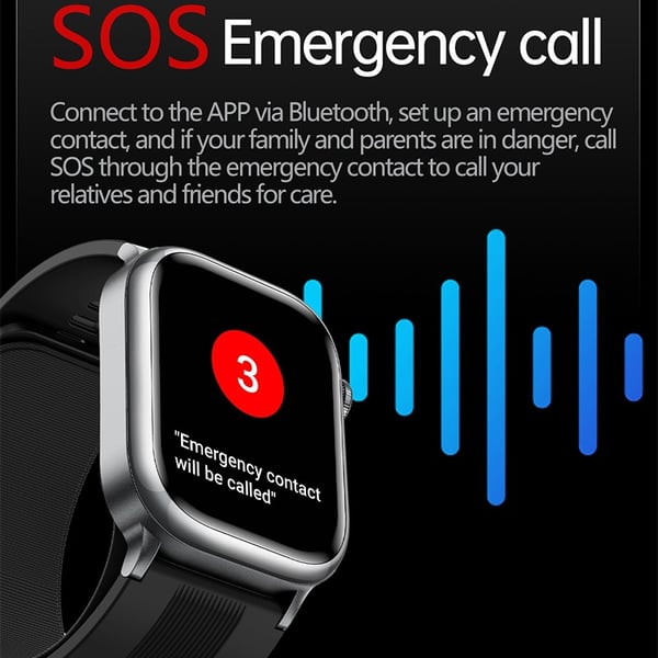 Smart Watch - 2.06 inch AMOLED full touch smartklokke med BLE 5.3, IP67, 530mAh batteri, magnetisk lading, NFC - kompatibelt med Apple, Samsung, Huawei Brown