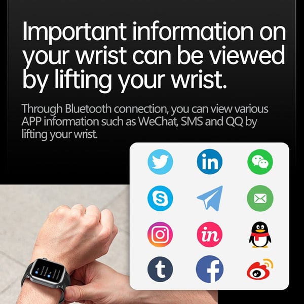 Smart Watch - 2.06 inch AMOLED full touch smartklokke med BLE 5.3, IP67, 530mAh batteri, magnetisk lading, NFC - kompatibelt med Apple, Samsung, Huawei Brown