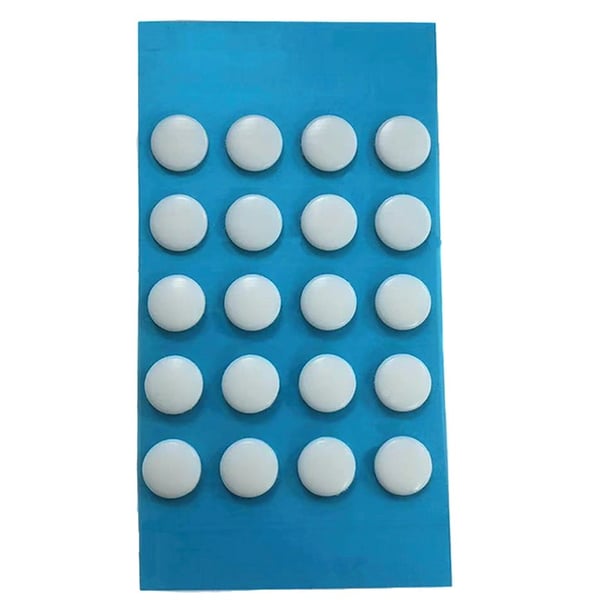 Ice Edition 7mm Runde Mouse Feet Stickers (20 stk/ark) Kompatibel med Logitech Mus - PTFE Glides for Optimal Ydeevne White