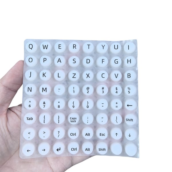 Beskyttende Neglelakk Tastatur Klistremerker - Transparent PVC Tastatur Beskyttelse for Lange Negler