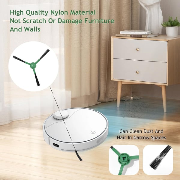 Erstatningssett for iRobot Roomba Plus 405/505 Combo robotstøvsuger - Hovedbørste, filtre, sidebørster, støvposer og mopper