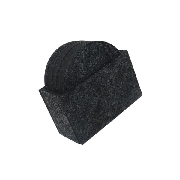 Runde Filt Koppunderlag Sett med 8 - Beskytt dine møbler med stil DarkGrey