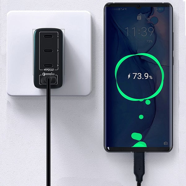 USB til Type-C 3.2 Datakabel 60W - Svart - Kompatibel med Huawei, Samsung, Apple, Garmin 2m