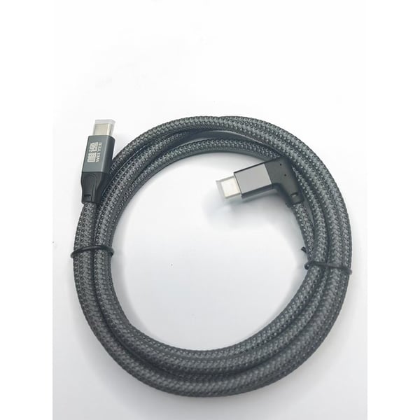 100W USB-C til USB-C Kabel med Vinkelkontakt, 20Gbps Dataoverføring og 4K Video Støtte 1.5m