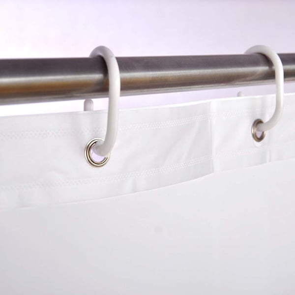 Hvid PEVA Badeforhæng - Ekstra Tykt, Vandtæt og Skimmelresistent - 240x200 cm