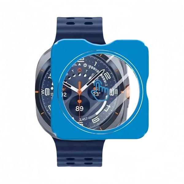 Skärmskydd i härdat glas kompatibelt med Samsung Watch Ultra 2025 (47mm) - Enkel installation