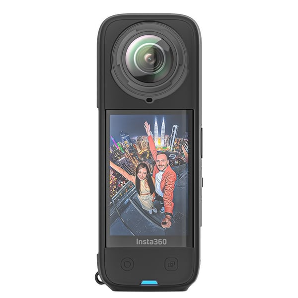 Silikonbeskyttelsesetui for Insta360 X5: Kamerahusdeksel og linsebeskyttelse for optimal beskyttelse Black