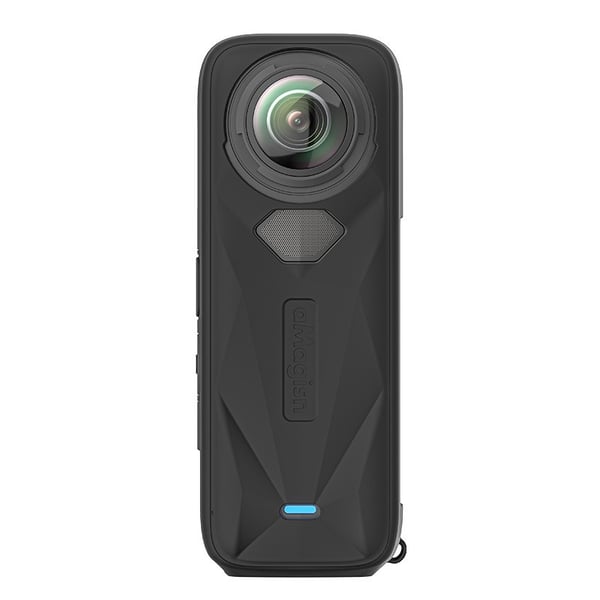 Silikonbeskyttelsesetui for Insta360 X5: Kamerahusdeksel og linsebeskyttelse for optimal beskyttelse Black