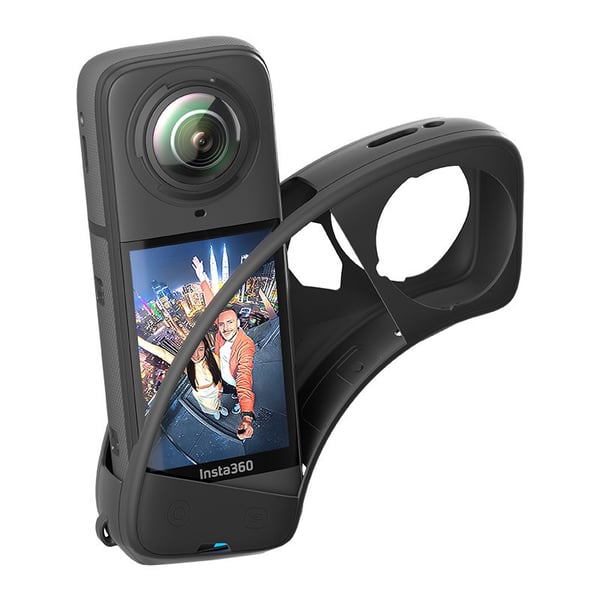 Silikonbeskyttelsesetui for Insta360 X5: Kamerahusdeksel og linsebeskyttelse for optimal beskyttelse Black