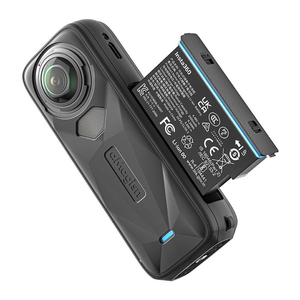 Silikonbeskyttelsesetui for Insta360 X5: Kamerahusdeksel og linsebeskyttelse for optimal beskyttelse Black