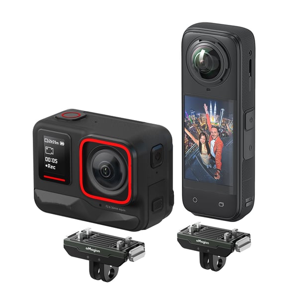 Metall Hurtigutløserfeste Kompatibelt med Insta360 X5/Ace Pro 2 - Svart, Sikker og Rask Montering