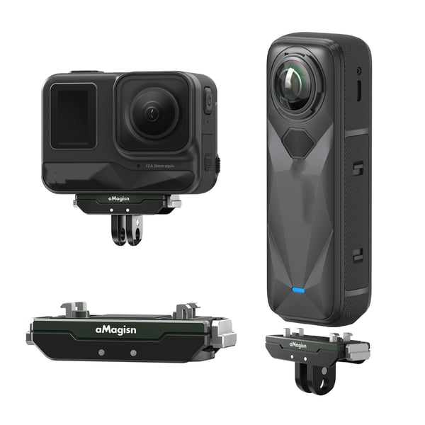 Metall Hurtigutløserfeste Kompatibelt med Insta360 X5/Ace Pro 2 - Svart, Sikker og Rask Montering