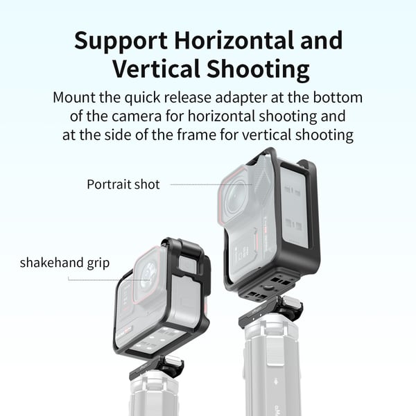 Beskyttelsesramme for Insta360 Ace Pro 2 - Horisontal og Vertikal Fotografering, ABS Materiale