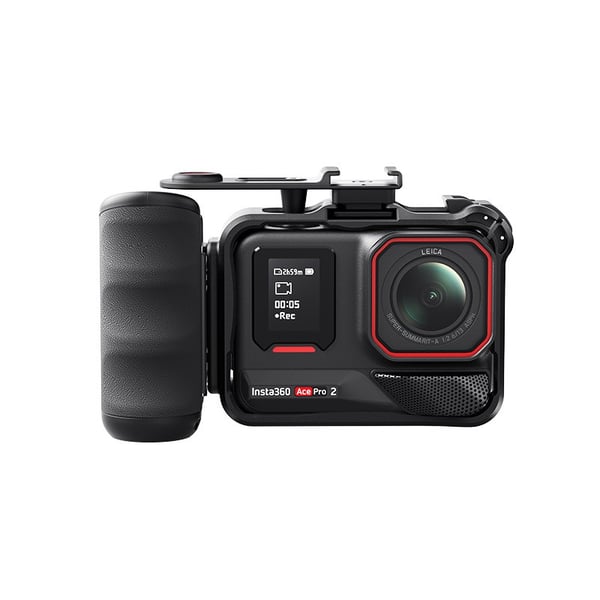 Musta ABS-katukuvauskahva Insta360-, DJI Action- ja Hero-sarjan urheilukameroille