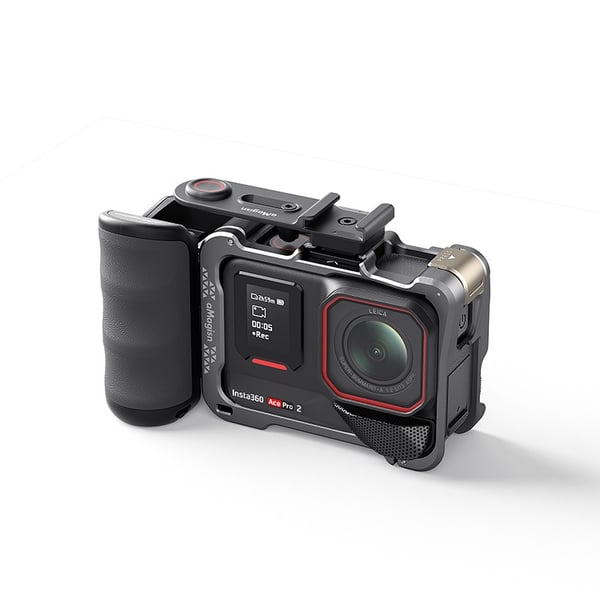 Musta ABS-katukuvauskahva Insta360-, DJI Action- ja Hero-sarjan urheilukameroille