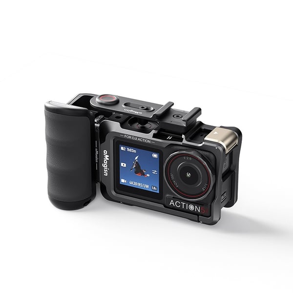 Musta ABS-katukuvauskahva Insta360-, DJI Action- ja Hero-sarjan urheilukameroille