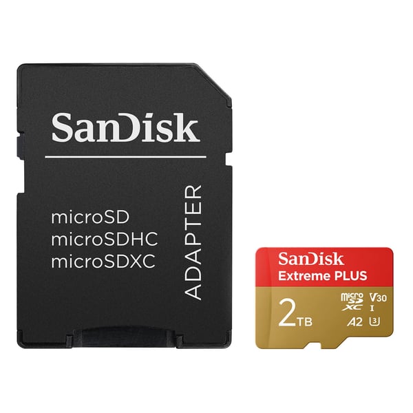 MicroSDXC Extreme Plus 2TB UHS-I Med Adapter