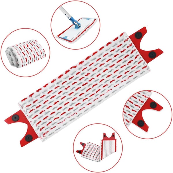 Erstatningsmoppehoder for Vileda Ultramax elektrisk mopp, tofarget mikrofiber, 2 stk