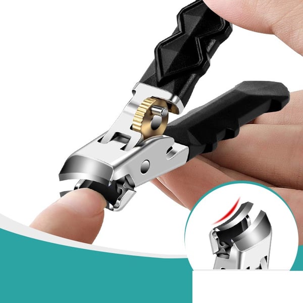Gear Lock Skrå Kjeft Stor Tang med Svart Plast og Rustfritt Stål, 9cm Lengde, 1,5cm Bredde, 3cm Høyde