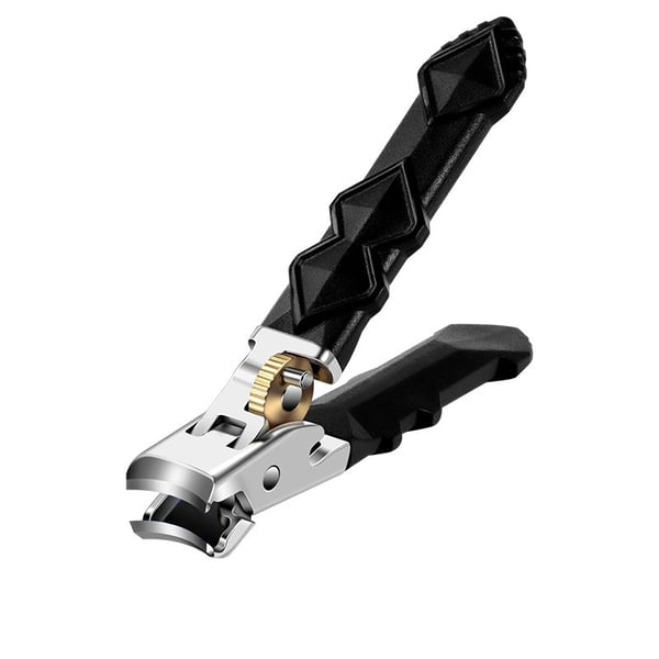 Hammaslukolla varustettu kaareva suuri kynsileikkuri musta, yhteensopiva muovilla ja ruostumattomalla teräksellä