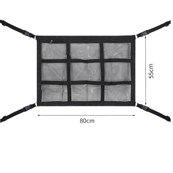 Auton kattotelineen säilytyspussi 4. sukupolvi ristikkokuvio 90x65 cm musta polyesteriverkko