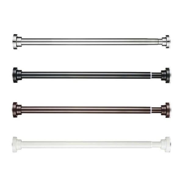 Svart justerbar stang for tørking av klær 22mm diameter, 0,55m-0,85m, kompatibel med rustfritt stål