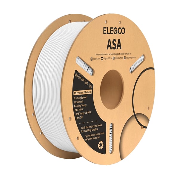 ASA ELEGOO-filament (vitt)