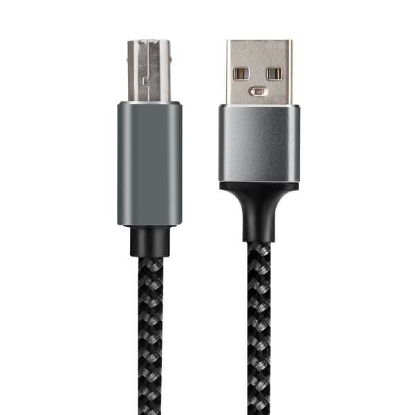 USB till B-Typ Printerkabel, Nylonflätad Datakabel för Skrivare - 1/2/3/5M 3 m