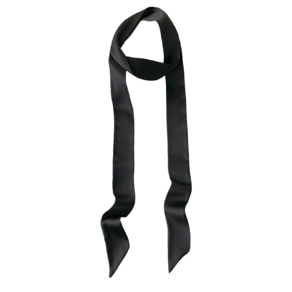 100% Mulberry Silke Lange Tørklæde - Elegant tilbehør til enhver lejlighed Black